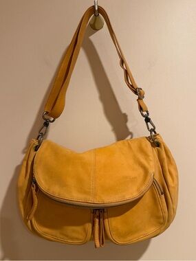 Soft Mustard Leather Shoulder Bag by